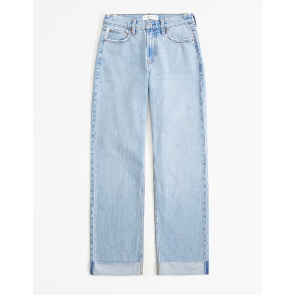 ABERCROMBIE & FITCH The Baggy Low Rise Cuffed Jeans Size 27 / 4 Short